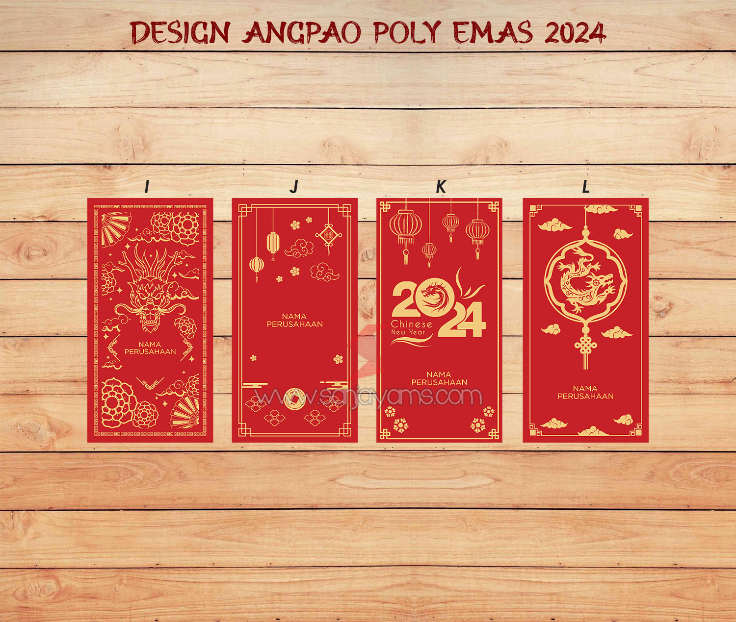 Design Angpao 2024 Tahun Naga