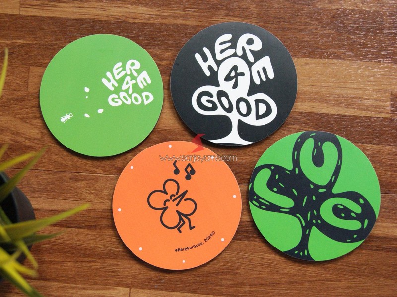 Cetak Coaster Costum - Here 4 Good