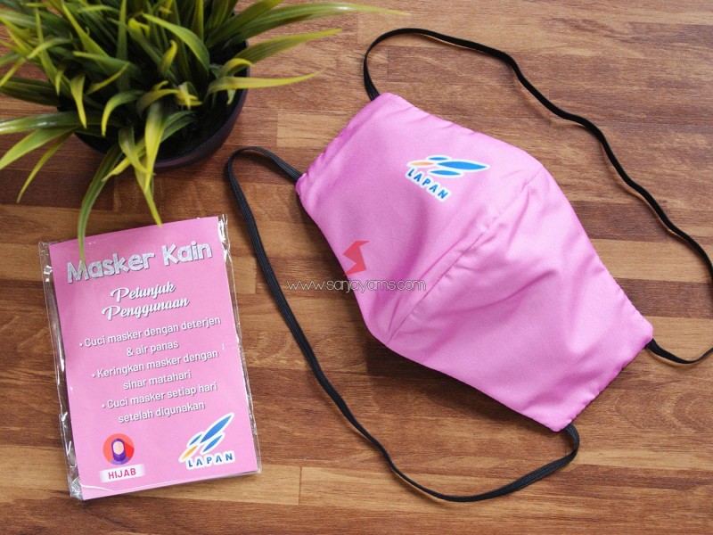 Cetak Masker Kain Hijab Printing Premium Lapan