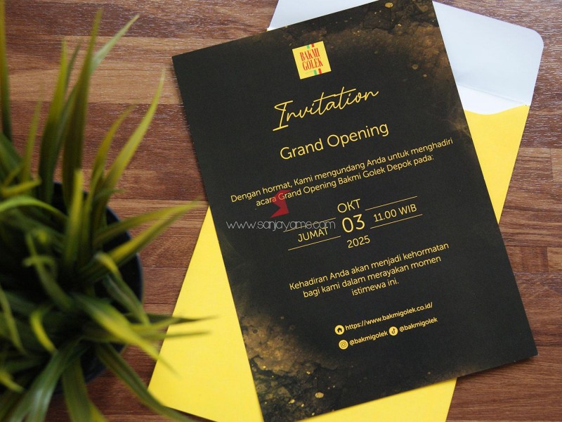 Cetak Undangan Grand Opening - Bakmi Golek