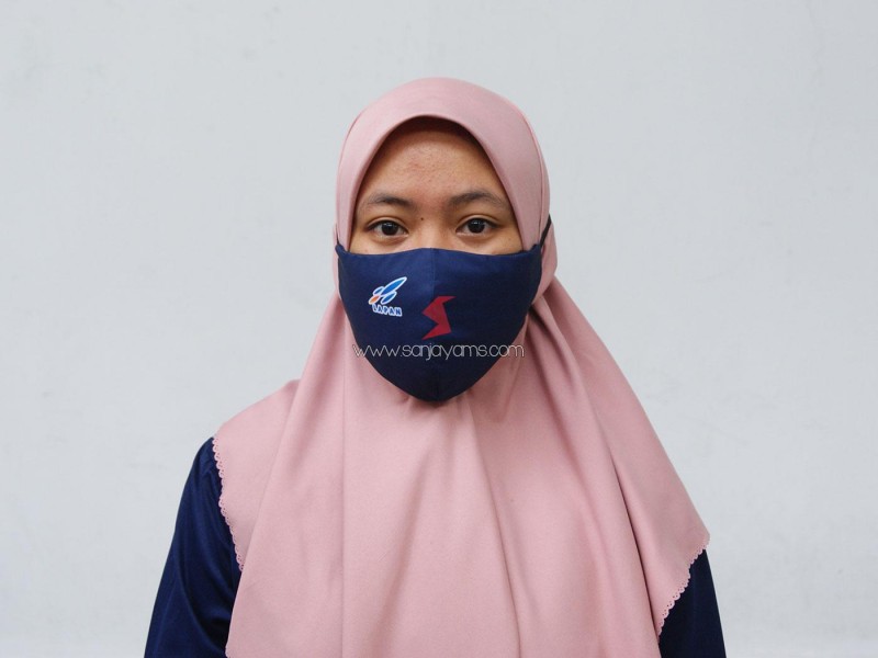 Masker Kain Hijab Printing Premium Lapan