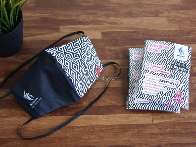 Masker Kain Hijab Printing Premium Transgasindo