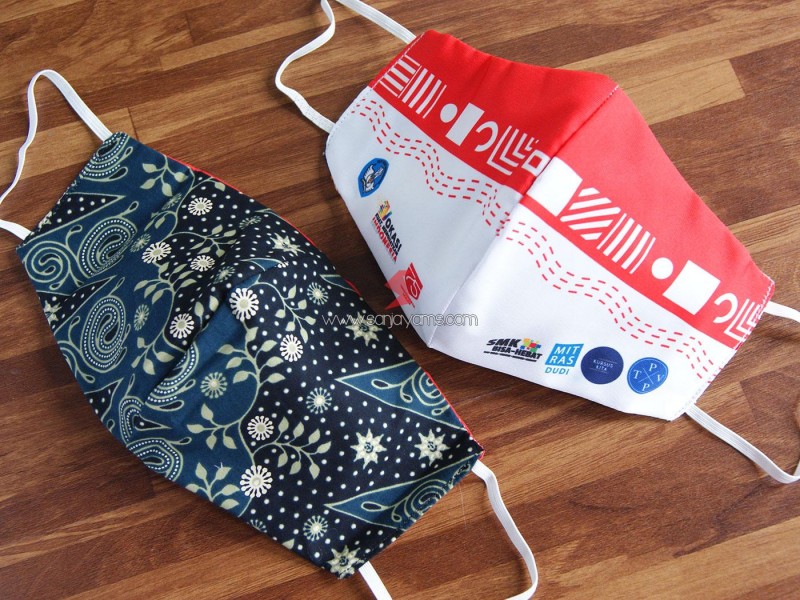 Masker Kain Printing Kombinasi Batik Premium Vokasi