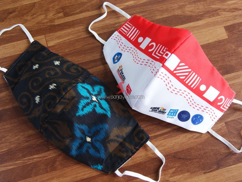 Masker Kain Printing Kombinasi Batik Premium Vokasi