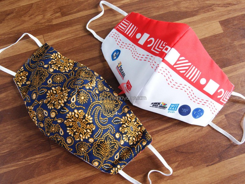 Masker Kain Printing Kombinasi Batik Premium Vokasi