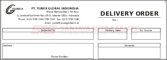 Form Delivery Sales Oder Yunex Global Indonesia