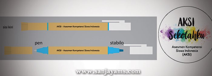 Pen Stabilo dan Pin Aksi Sekolahku