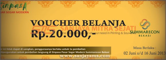 Voucher Sinpansa Summarecon Bekasi