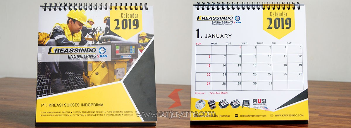 Cetak Kalender  Meja  2019  Berkualitas di Jakarta 