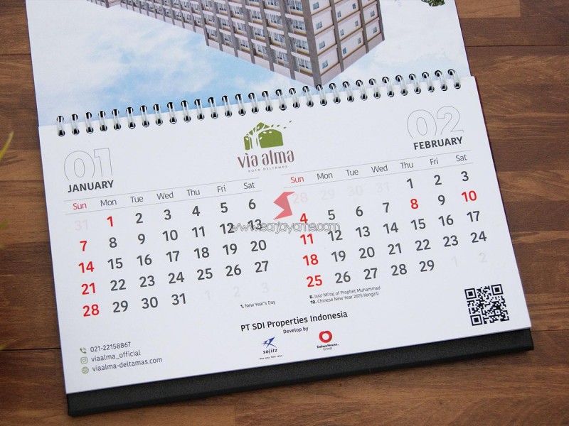 Cetak Kalender Perusahaan - Via Alma