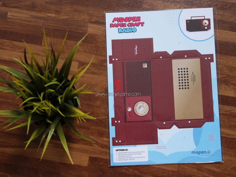 Cetak Paper Craft Radio - Muspen