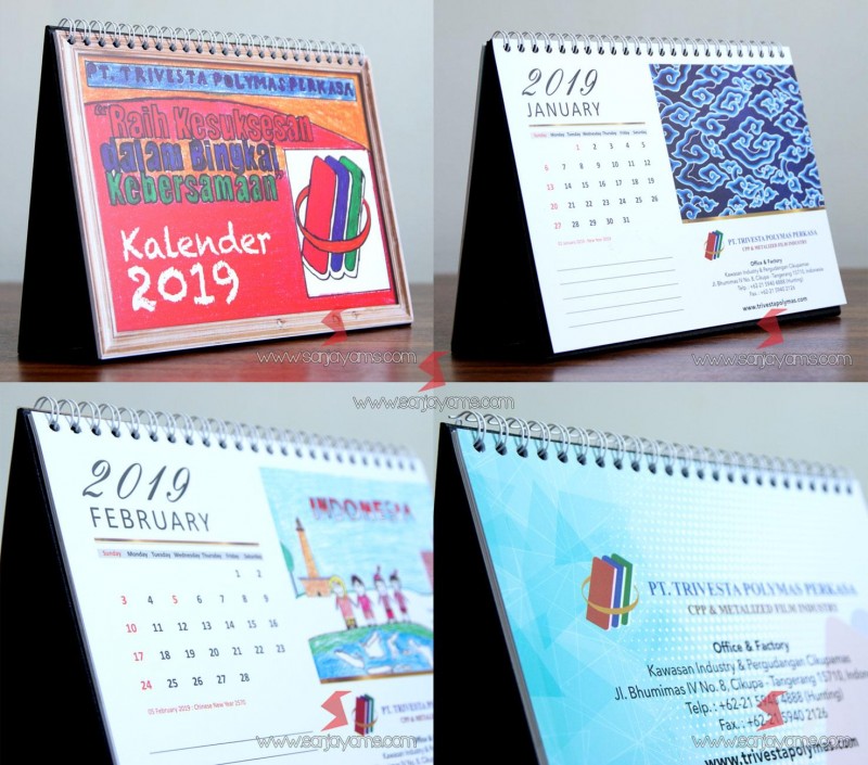 Kalender Meja 2019 PT Trivesta