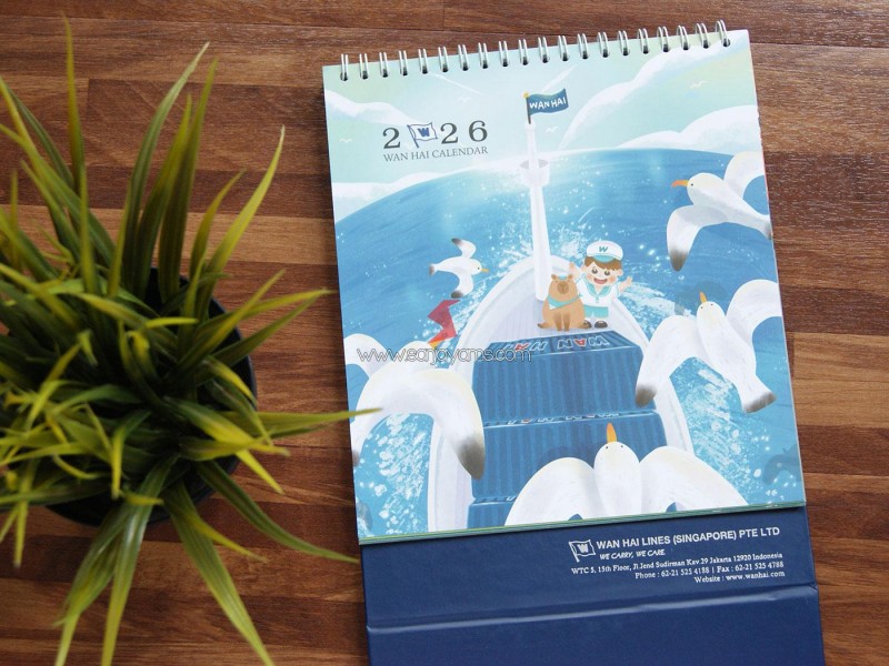 Kalender Meja 2026 - Wan Hai