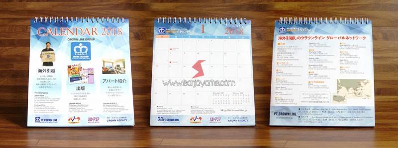 Kalender Meja Crownline (Posisi Berdiri)