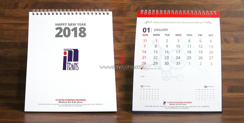 Kalender Meja Itrans