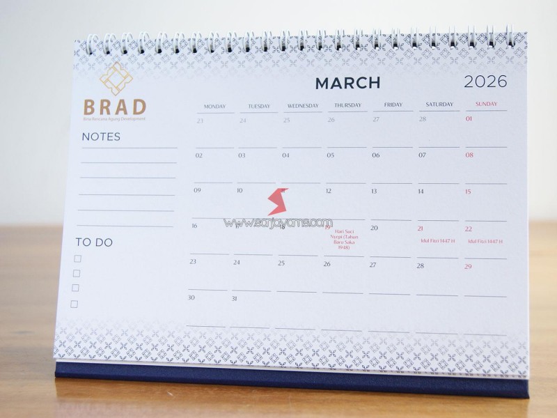 Produksi Kalender 2026 - BRAD
