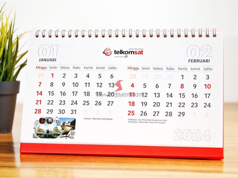 Produksi Kalender Meja - PT Telkom Satelit Indonesia