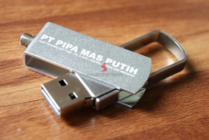 USB Metal Swivel Mini PT Pipa Mas Putih