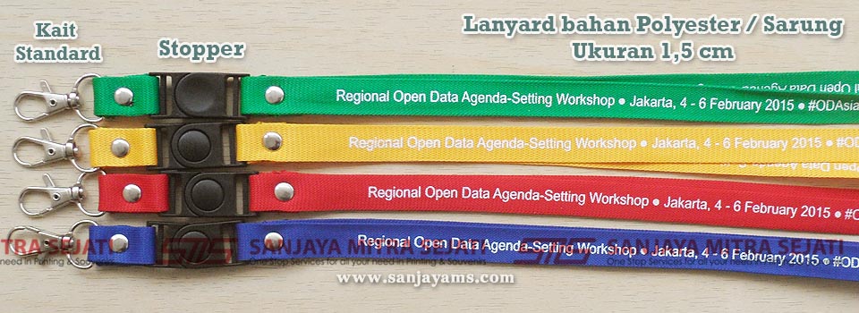 Buat Lanyard  Cetak Tali Id Bahan Nylon, Tissue 