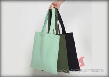 Tote Bag Resleting Kanvas Polyester