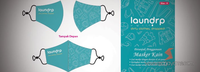 Cetak masker kain printing - Laundrp
