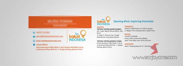 KARTU NAMA - TES BAKAT INDONESIA