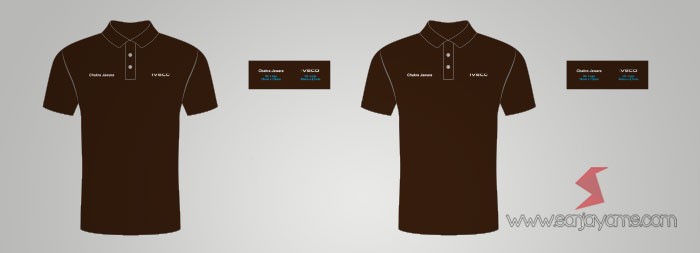 Kaos Polo Cokelat Chakra Jawara
