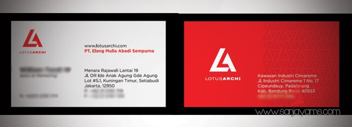 Kartu Nama Lotus Archi