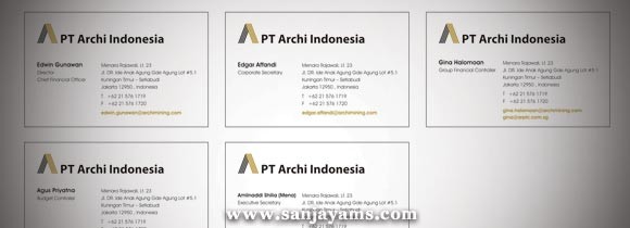 Kartu Nama PT Archi