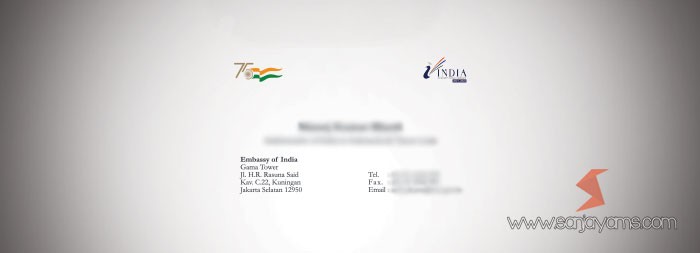 Kartu nama - India Embassy