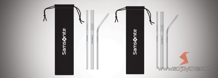 Sedotan stainless Samsonite