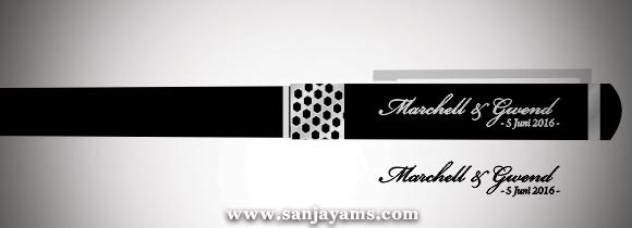 Souvenir Pen Wedding Marchell & Gwend