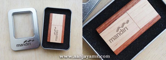 USB Kayu 2 Warna Bank Mandiri